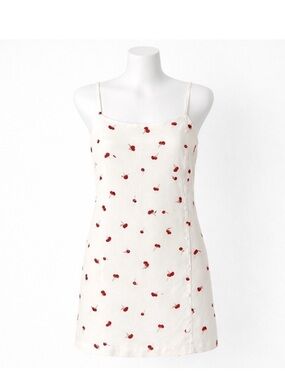 halter mini dress white Waimari Medianoche Beaded Lace Halter Mini Dress